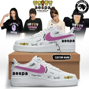 aespa x BAPE Baby Milo Custom Signed Edition Air Force 1 6