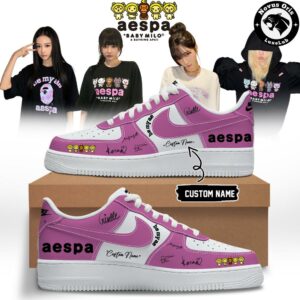 aespa x BAPE Baby Milo Custom Signed Edition Air Force 1 9