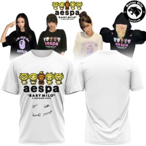 aespa x BAPE Baby Milo Signed Edition T Shirt 3