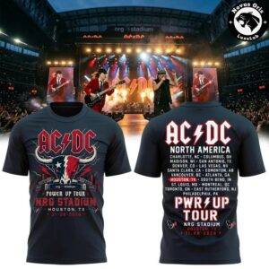 AC/DC Power Up Tour Houston NRG Stadium Graphic T-Shirt