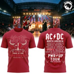 ACDC Power Up Tour Houston NRG Stadium Graphic T Shirt 2