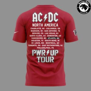 ACDC x Atlanta Falcons Power Up Tour 2026 T Shirt 3