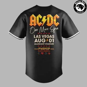 ACDC x Las Vegas Raiders Power Up Tour 2026 Baseball Jersey 3