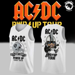 ACDC x Las Vegas Raiders Power Up Tour 2026 Basketball Jersey 2