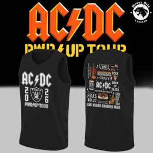 ACDC x Las Vegas Raiders Power Up Tour 2026 Basketball Jersey 5