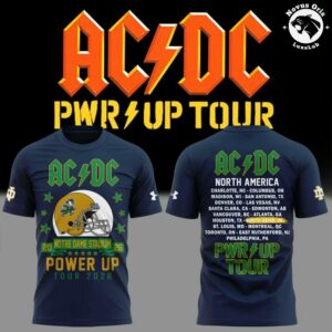 AC/DC x Notre Dame Football Power Up Tour 2026 T-Shirt