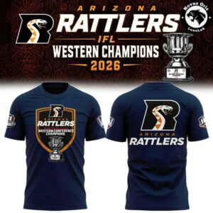Arizona Rattlers 2026 IFL Western Conference Champions T Shirt 3
