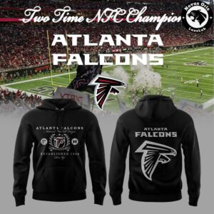 Atlanta Falcons Two Time NFC Champions Pullover Hoodie 2