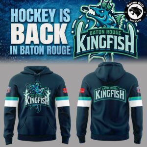 Baton Rouge Kingfish 2026 Hockey Is Back Graphic Pullover Hoodie 1