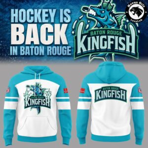 Baton Rouge Kingfish 2026 Hockey Is Back Graphic Pullover Hoodie 2