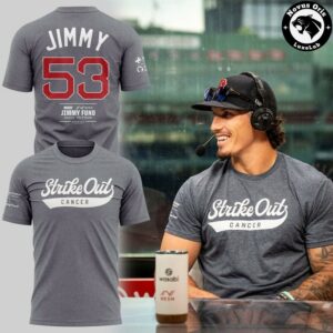 Boston Red Sox x The Jimmy Fund Strike Out Cancer T Shirt 3