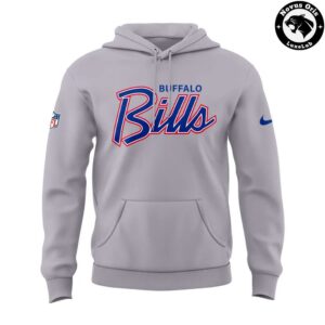 Buffalo Bills Grey Script Logo Hoodie 2
