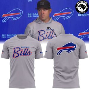 Buffalo Bills Grey Script Logo T-Shirt
