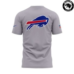 Buffalo Bills Grey Script Logo T Shirt 3