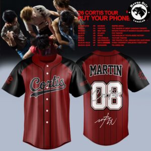 CORTIS x Put Your Phone Down Tour 2026 Red Edition Baseball Jersey 2