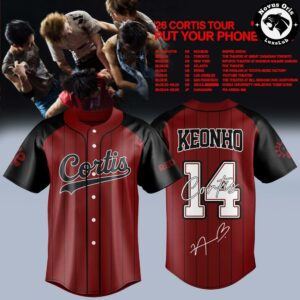 CORTIS x Put Your Phone Down Tour 2026 Red Edition Baseball Jersey 3