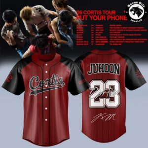 CORTIS x Put Your Phone Down Tour 2026 Red Edition Baseball Jersey 4