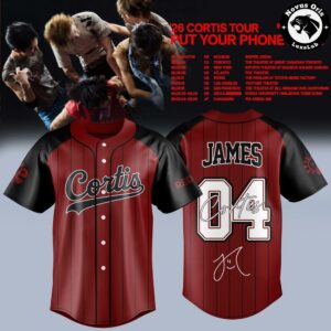 CORTIS x Put Your Phone Down Tour 2026 Red Edition Baseball Jersey 5