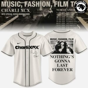 Charli XCX Music Fashion Film 2026 Tour Baseball Jersey