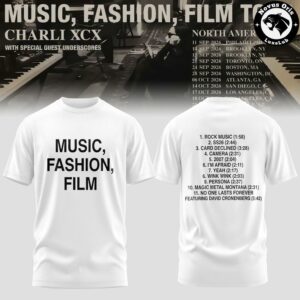 Charli XCX Music Fashion Film 2026 Tour T Shirt 2