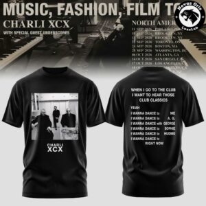 Charli XCX Music Fashion Film 2026 Tour T Shirt 3