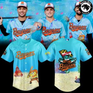 Chesapeake Baysox SpongeBob Splash Day Baseball Jersey