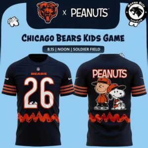 Chicago Bears x Peanuts Kids Game 2026 T Shirt 2