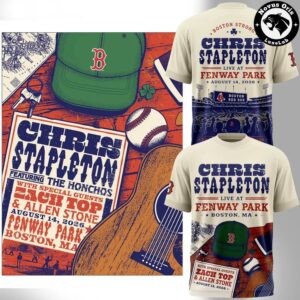 Chris Stapleton Boston Red Sox Live At Fenway Park Concert T-Shirt