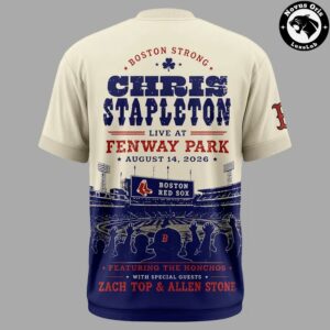 Chris Stapleton Boston Red Sox Live At Fenway Park Concert T Shirt 3 1