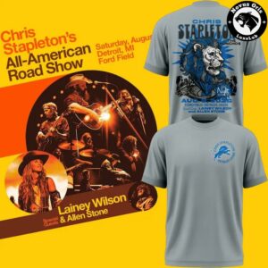 Chris Stapleton x Detroit Lions All American Road Show 2026 T Shirt 2