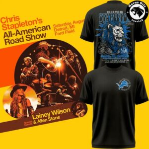 Chris Stapleton x Detroit Lions All American Road Show 2026 T Shirt 3