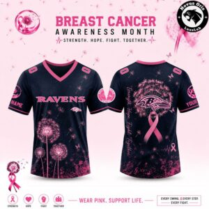 Custom NFL Breast Cancer Awareness Dandelion of Hope Jersey 10