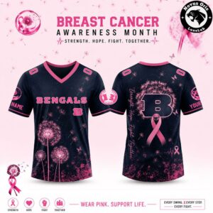Custom NFL Breast Cancer Awareness Dandelion of Hope Jersey 12