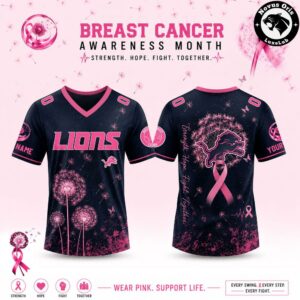 Custom NFL Breast Cancer Awareness Dandelion of Hope Jersey 13