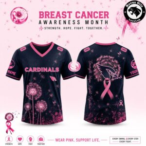 Custom NFL Breast Cancer Awareness Dandelion of Hope Jersey 2