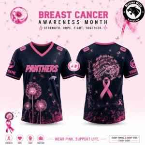 Custom NFL Breast Cancer Awareness Dandelion of Hope Jersey 3