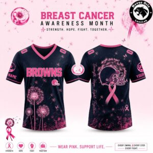 Custom NFL Breast Cancer Awareness Dandelion of Hope Jersey 5
