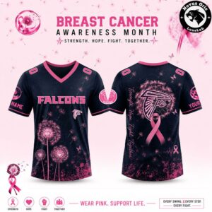 Custom NFL Breast Cancer Awareness Dandelion of Hope Jersey 9