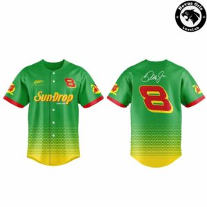 Dale Earnhardt Jr 8 JR Motorsports Sun Drop NASCAR Baseball Jersey 2