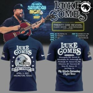 Dallas Cowboys x Luke Combs My Kinda Saturday Night Tour 2027 T-Shirt