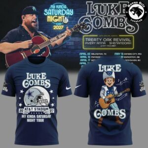 Dallas Cowboys x Luke Combs My Kinda Saturday Night Tour 2027 T Shirt 4