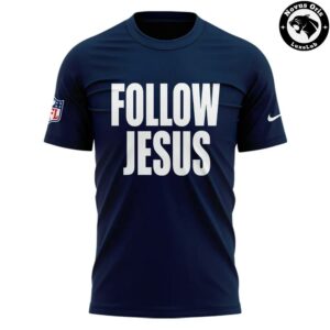 Denver Broncos Follow Jesus Christian Graphic T Shirt 2