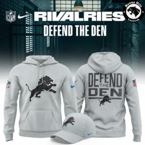Detroit Lions Defend the Den 2026 Rivalries Graphic Hoodie 2