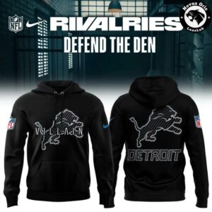 Detroit Lions Defend the Den 2026 Rivalries Graphic Hoodie 3