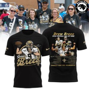 Drew Brees 2026 Football Hall of Fame Graphic T Shirt 1