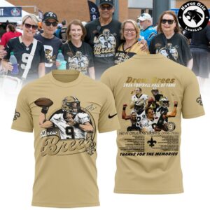 Drew Brees 2026 Football Hall of Fame Graphic T Shirt 2