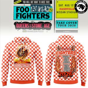 Foo Fighters Take Cover Tour 2026 Nashville Nissan Stadium Concert Hoodie