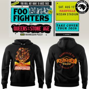 Foo Fighters Take Cover Tour 2026 Nashville Nissan Stadium Concert Hoodie 5