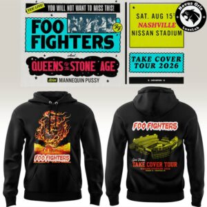 Foo Fighters Take Cover Tour 2026 Nashville Nissan Stadium Concert Hoodie 6