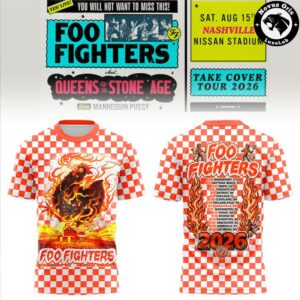 Foo Fighters Take Cover Tour 2026 Nashville Nissan Stadium Concert T-Shirt